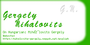 gergely mihalovits business card